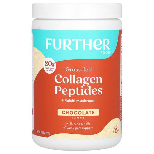 Further Food Grass Fed Collagen Peptides Reishi Mushroom Chocolate 11 36 Oz 322 G product image
