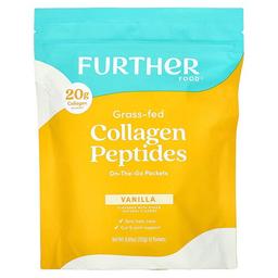Further Food Grass Fed Collagen Peptides Vanilla 12 Packets 0 74 Oz 21 G Each