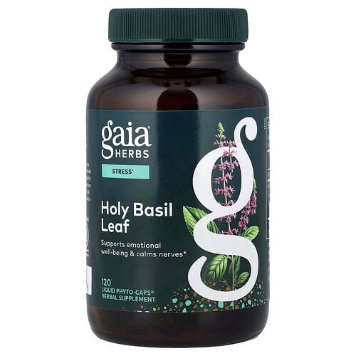 Gaia Herbs Holy Basil Leaf 120 Liquid Phyto Caps product image