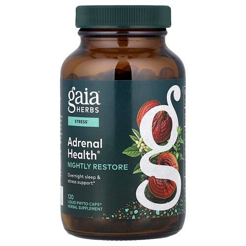 Gaia Herbs Adrenal Health Nightly Restore 120 Liquid Phyto Caps product image