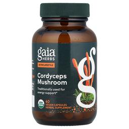 Gaia Herbs Active Lifestyle Cordyceps Mushroom 40 Vegan Capsules