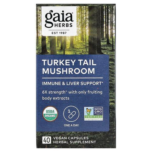 Gaia Herbs Turkey Tail Mushroom 40 Vegan Capsules 400 Mg Per Capsule product image