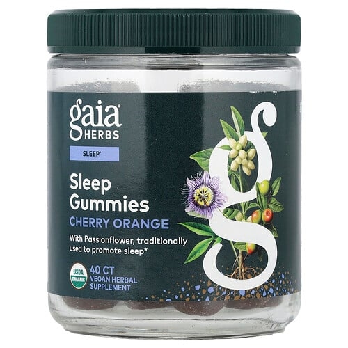 Gaia Herbs Sleep Gummies Cherry Orange 40 Gummies product image