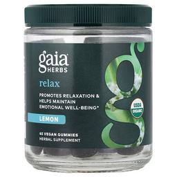 Gaia Herbs Relax Gummies Lemon 45 Vegan Gummies