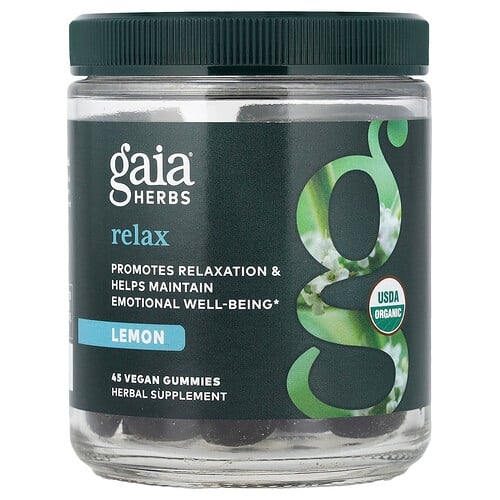 Gaia Herbs Relax Gummies Lemon 45 Vegan Gummies product image