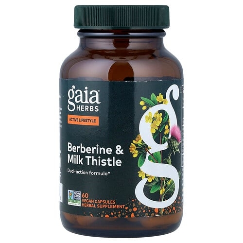 Gaia Herbs Berberine Milk Thistle 60 Vegan Capsules product image