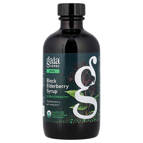 Gaia Herbs Black Elderberry Syrup 5 4 Fl Oz 160 Ml product image