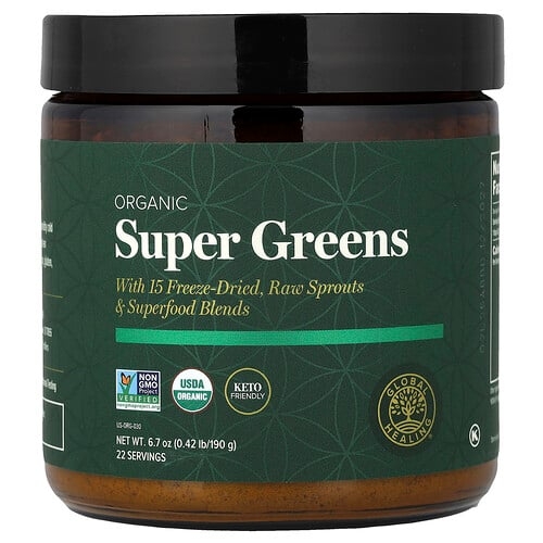Global Healing Organic Super Greens 6 7 Oz 190 G product image