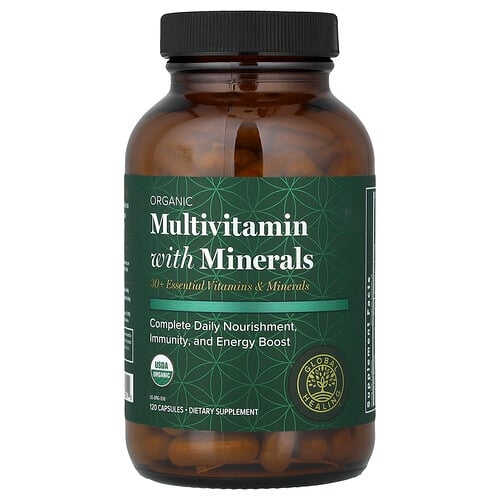 Global Healing Organic Multivitamin With Minerals 120 Capsules product image