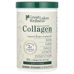Great Lakes Wellness Grass Fed Bovine Collagen Peptides Unflavored 16 Oz 454 G