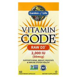 Garden Of Life Vitamin Code Raw D3 60 Vegetarian Capsules