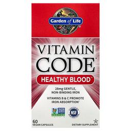 Garden Of Life Vitamin Code Healthy Blood 60 Vegan Capsules