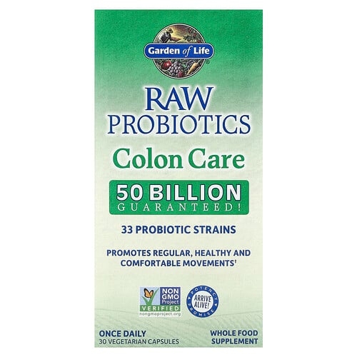 Garden Of Life Raw Probiotics Colon Care 30 Vegetarian Capsules product image