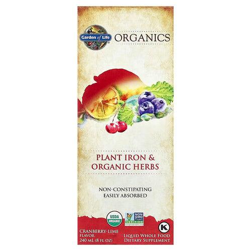 Garden Of Life Organics Plant Iron Organic Herbs Cranberry Lime 8 Fl Oz 240 Ml product image