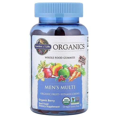 Garden Of Life Organics Men S Multi Gummies Organic Berry 120 Vegan Gummy Drops product image