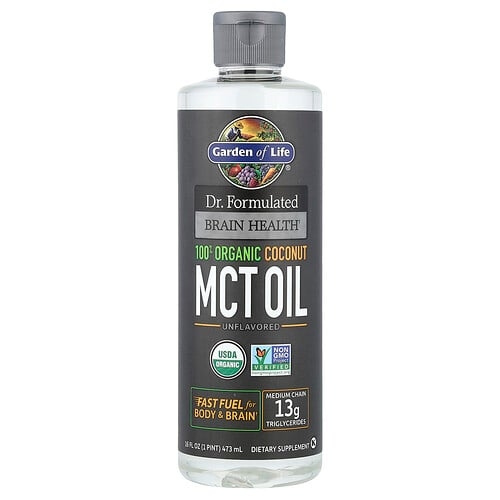 Garden Of Life Dr Formulated Brain Health 100 Organic Coconut Mct Oil Unflavored 16 Fl Oz 473 Ml product image