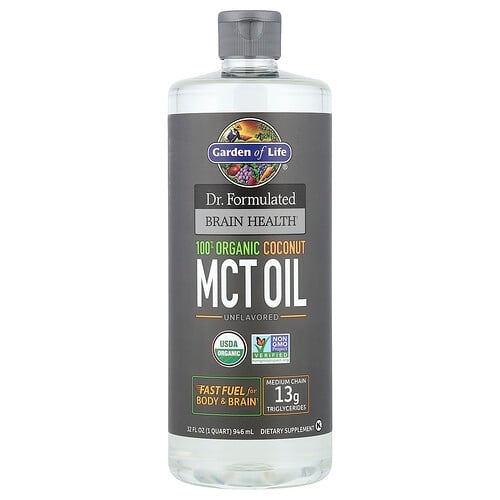 Garden Of Life Dr Formulated Brain Health 100 Organic Coconut Mct Oil Unflavored 32 Fl Oz 946 Ml product image