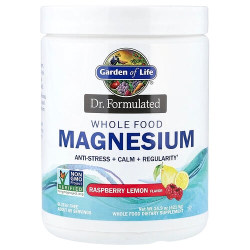Garden Of Life Dr Formulated Whole Food Magnesium Raspberry Lemon 14 9 Oz 421 5 G product image