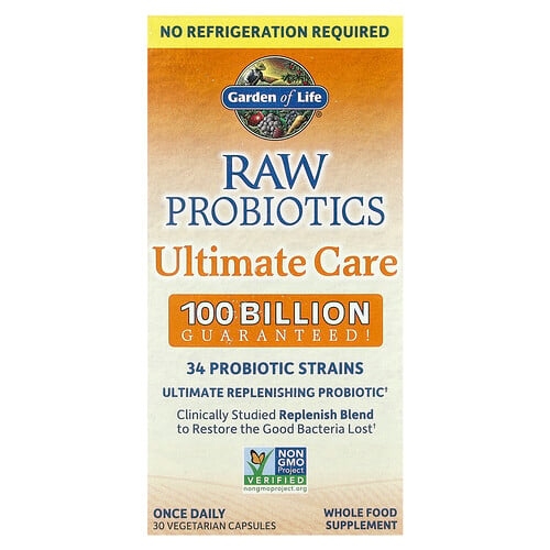 Garden Of Life Raw Probiotics Ultimate Care Shelf Stable 30 Vegetarian Capsules product image