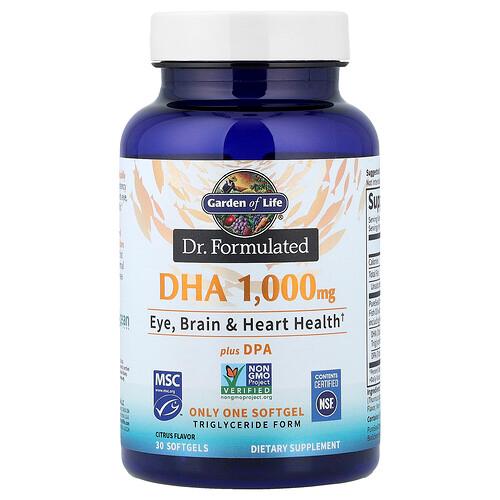 Garden Of Life Dr Formulated Dha Plus Dpa Citrus 30 Softgels product image