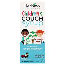 Herbion Naturals Children S Cough Syrup Alcohol Free With Honey Natural Cherry 5 Fl Oz 150 Ml