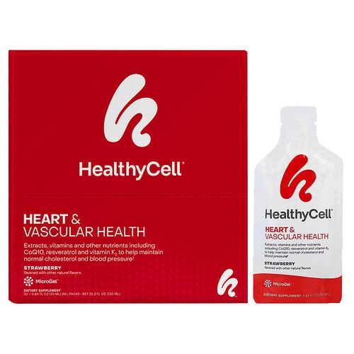 Healthycell Heart Vascular Health Strawberry 30 Gel Packs 0 84 Fl Oz 25 Ml Each product image