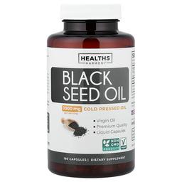 Healths Harmony Black Seed Oil 180 Capsules 500 Mg Per Capsule
