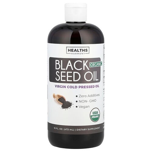 Healths Harmony Organic Black Seed Oil 16 Fl Oz 473 Ml product image