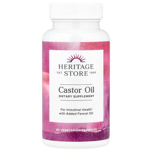 Heritage Store Castor Oil 60 Vegetarian Capsules product image