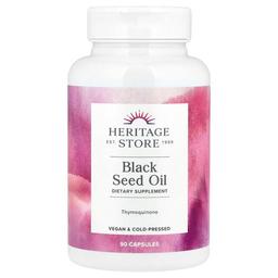 Heritage Store Black Seed Oil 90 Capsules 650 Mg Per Capsule