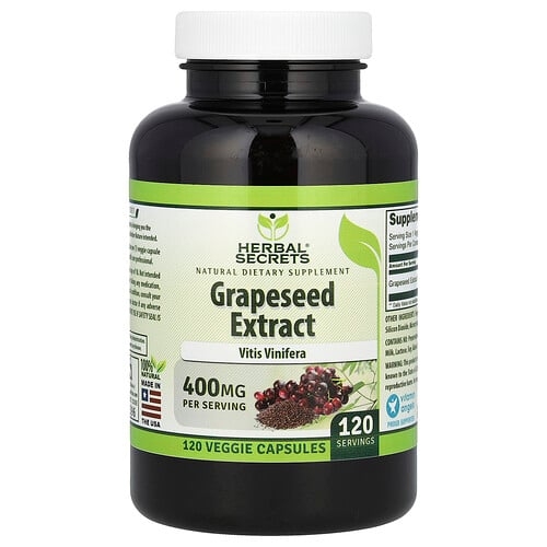Herbal Secrets Grapeseed Extract 400 Mg 120 Veggie Capsules product image
