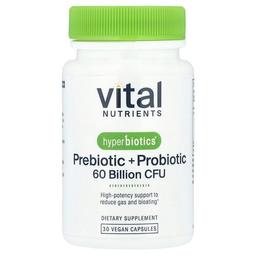 Vital Nutrients Hyperbiotics Prebiotic Probiotic 30 Vegan Capsules