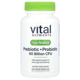 Vital Nutrients Hyperbiotics Prebiotic Probiotic 60 Vegan Capsules