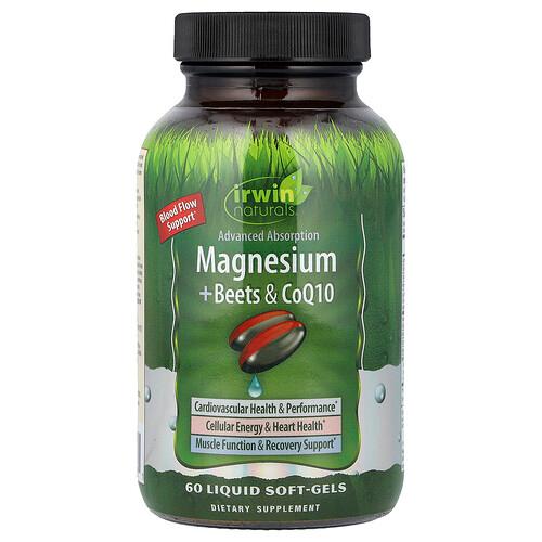 Irwin Naturals Magnesium Beets Coq10 60 Liquid Soft Gels product image