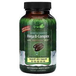 Irwin Naturals Mega B Complex With Quick Energy Mct S 60 Liquid Soft Gels