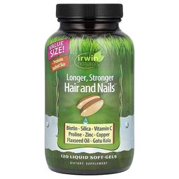 Irwin Naturals Longer Stronger Hair And Nails 120 Liquid Soft Gels