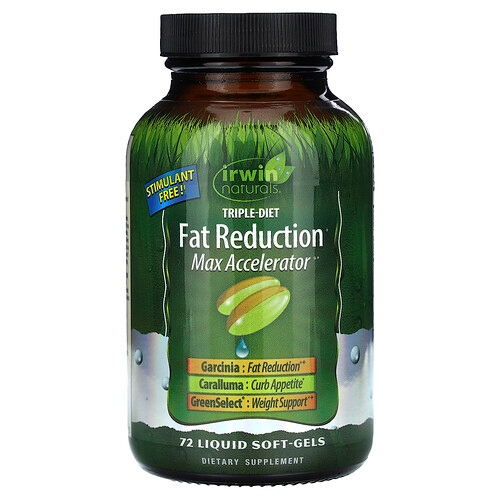 Irwin Naturals Triple Diet Fat Reduction Max Accelerator 72 Liquid Soft Gels product image