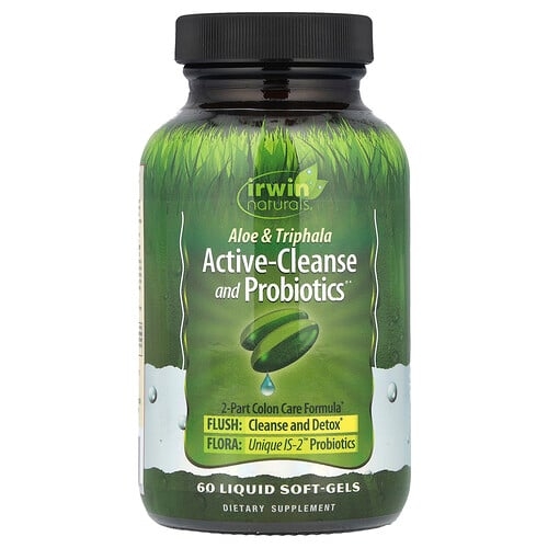 Irwin Naturals Aloe Triphala Active Cleanse And Probiotics 60 Liquid Soft Gels product image