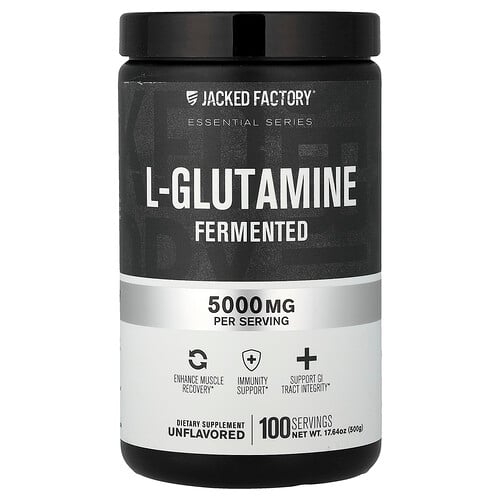 Jacked Factory Essential Series L Glutamine Fermented Unflavored 17 64 Oz 500 G product image