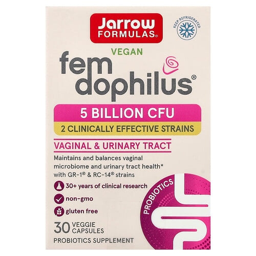 Jarrow Formulas Vegan Fem Dophilus 5 Billion Cfu 30 Veggie Capsules product image