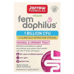 Jarrow Formulas Vegan Fem Dophilus 1 Billion Cfu 30 Veggie Capsules