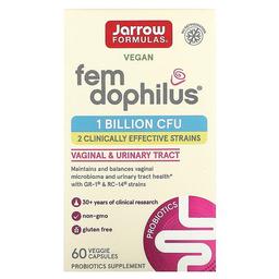 Jarrow Formulas Vegan Fem Dophilus 1 Billion Cfu 60 Veggie Capsules