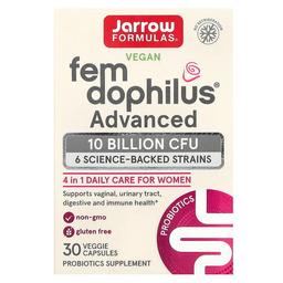Jarrow Formulas Vegan Fem Dophilus Advanced 10 Billion Cfu 250 Mg 30 Veggies Capsules