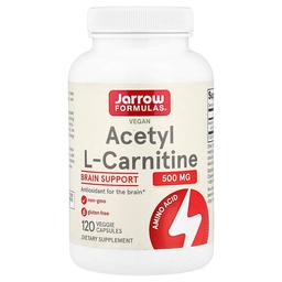 Jarrow Formulas Vegan Acetyl L Carnitine 500 Mg 120 Veggie Capsules