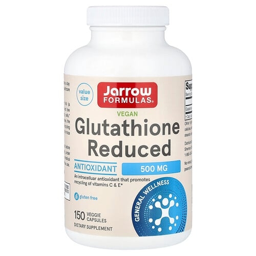 Jarrow Formulas Vegan Glutathione Reduced 500 Mg 150 Veggie Capsules product image