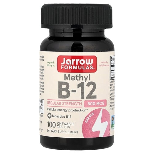Jarrow Formulas Methyl B 12 Fruit 500 Mcg 100 Chewable Tablets product image