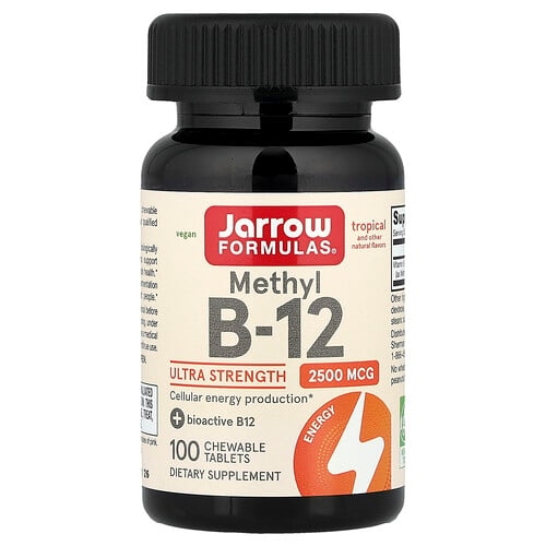 Jarrow Formulas Methyl B 12 Tropical 2 500 Mcg 100 Chewable Tablets product image