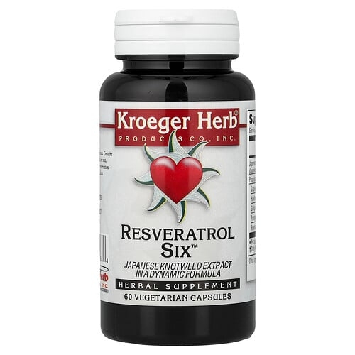 Kroeger Herb Co Resveratrol Six 60 Vegetarian Capsules product image