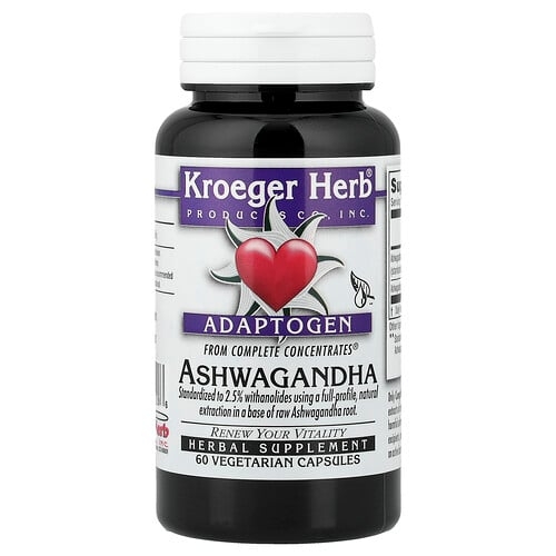Kroeger Herb Co Ashwagandha 60 Vegetarian Capsules product image