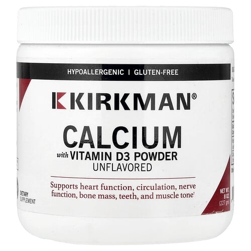 Kirkman Labs Calcium With Vitamin D3 Powder Unflavored 8 Oz 227 G product image
